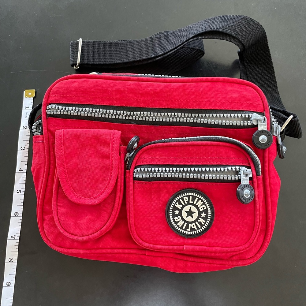 Kipling Vibrant Red Crossbody Bag - Picture 2 of 6
